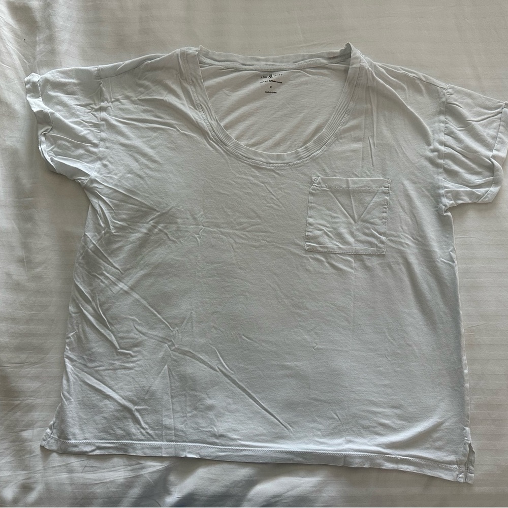 Lou & Grey White Short Sleeve Tee